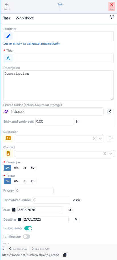 Click <button class="btn btn-add"><span class="icon"><i class="fas fa-plus"></i></span><span class="text">Add Task</span></button> - mobile version